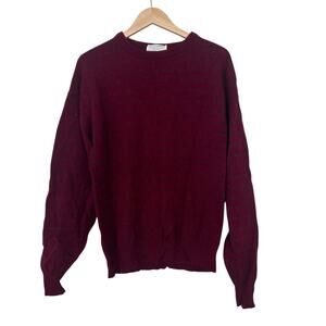 Vintage Jeff Lamb Virgin Lambswool Maroon Sweater Sz M